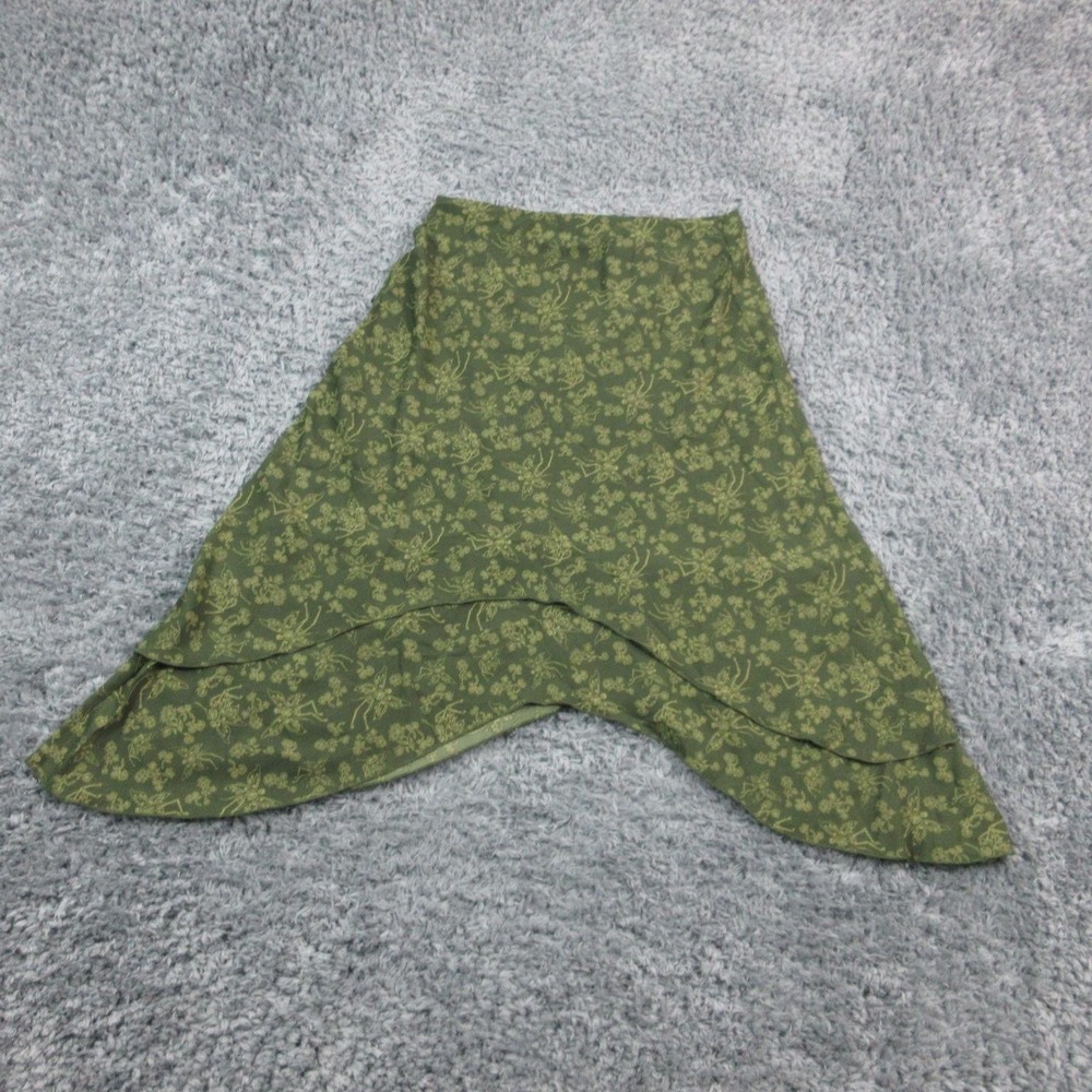 Thorn & Fable Skirt Womens Medium Green Chiffon Midi Skeleton Fairy 30x24* NWT